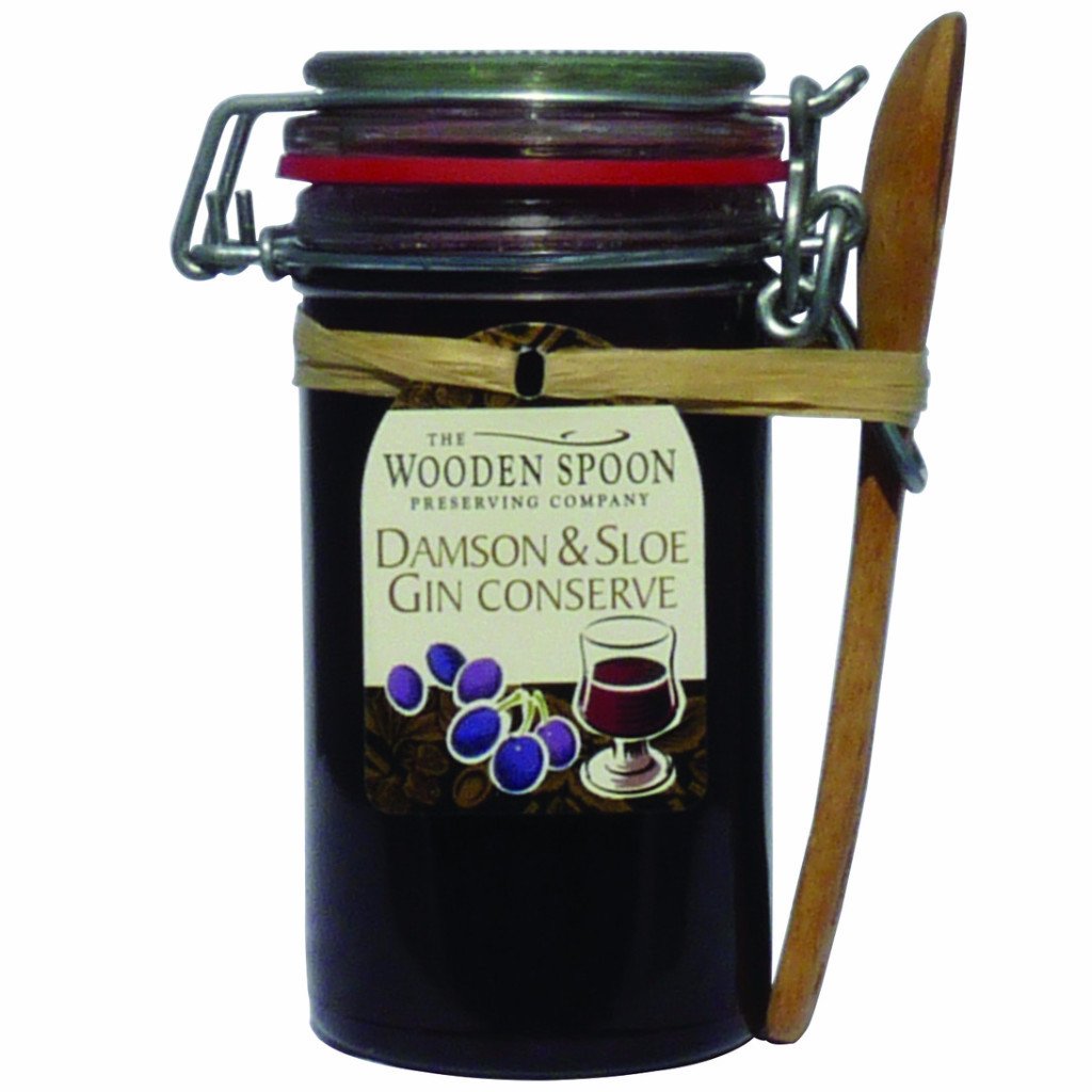 Damson Extra Jam & Sloe Gin Kilner with Spoon 300g