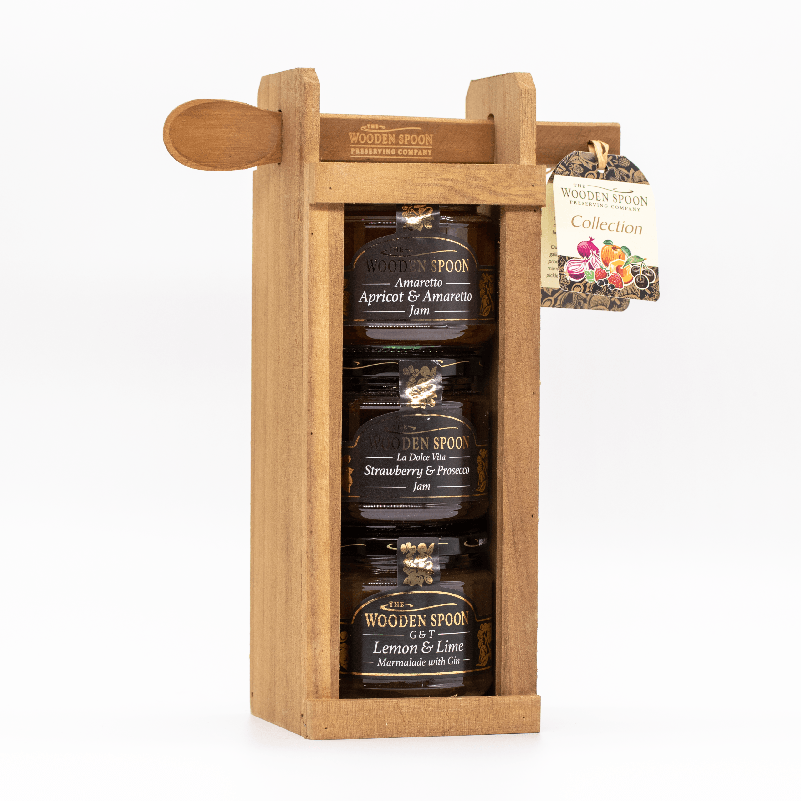 Boozy Selection Wooden Gift Rack 3/227g - 3x227g