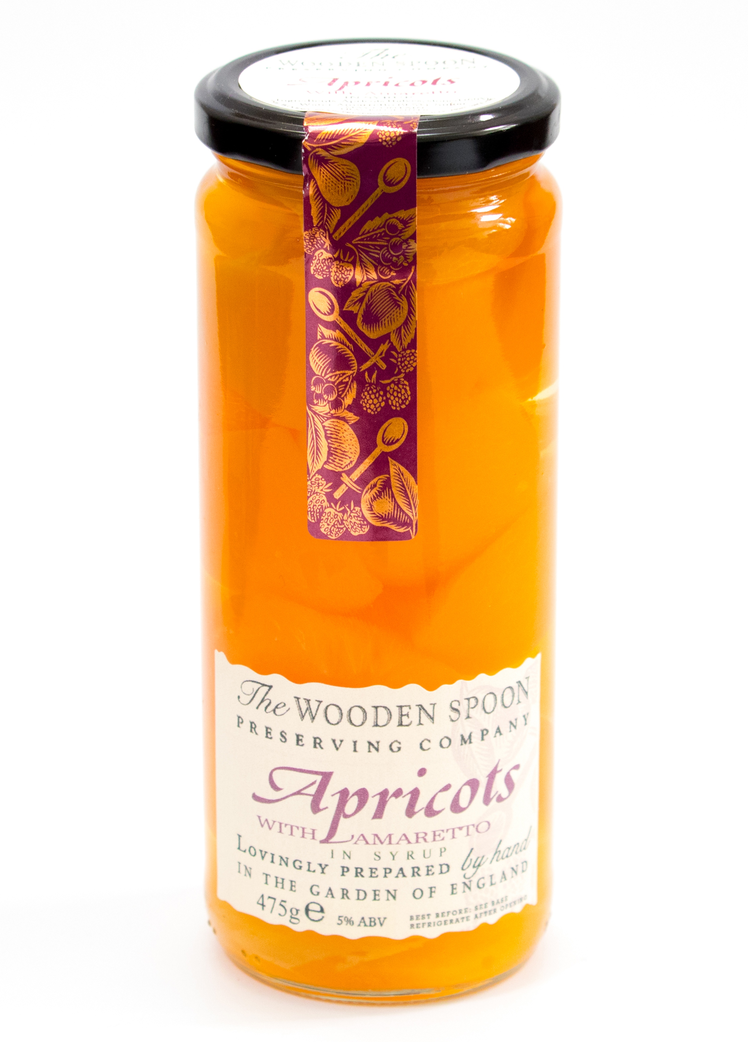 Apricots with Amaretto in Syrup (475g jar)